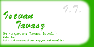 istvan tavasz business card